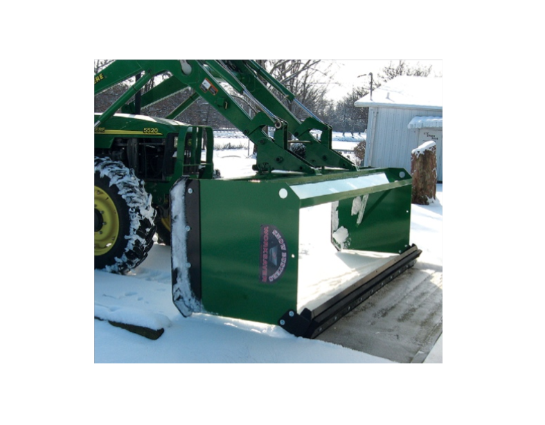 WOSPJD-36120R Beaver Valley Supply Worksaver 10' Snow Pusher JD 400/500  Rubber Edge 50-90 HP Green